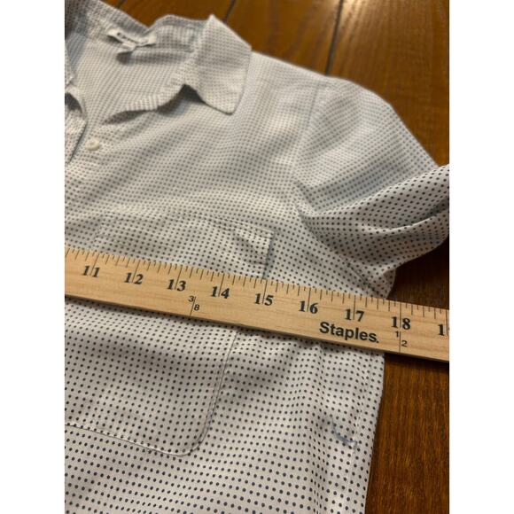 Express The City Shirt Button Down w/ Roll Tab Sleeves Polka Dots Size XS - Picture 4 of 6